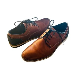 Freeman Morgan Memory Foam Men's Oxford Dress Shoes Brown Blue Size 11 M